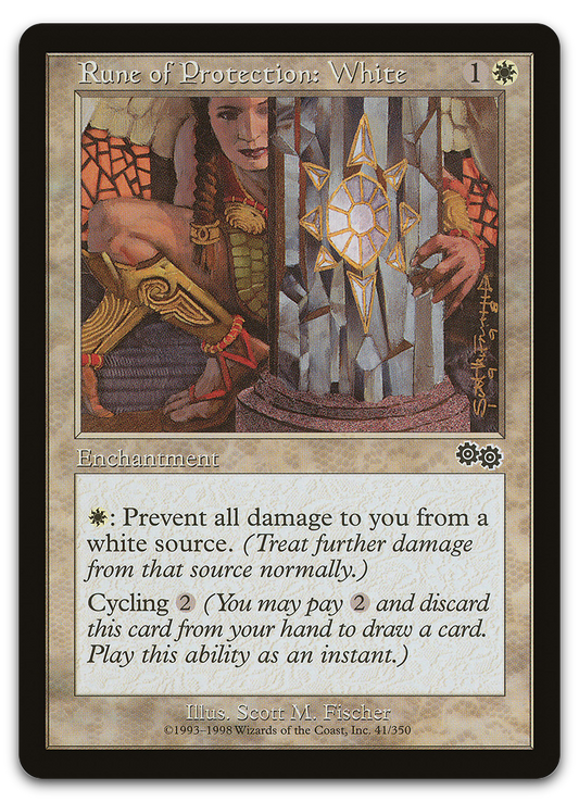 Rune of Protection: White (Urza's Saga)