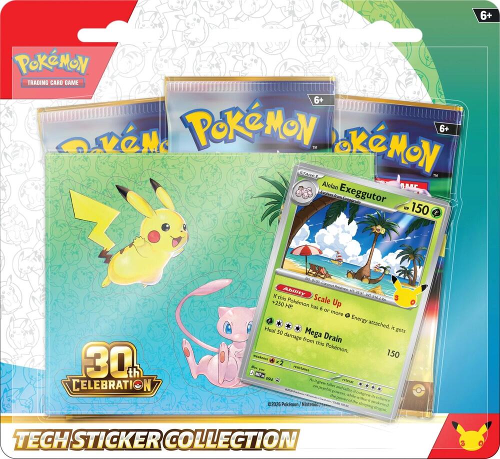 Pokemon 30th Celebration Tech Sticker Collection [Alolan Exeggutor] - ME: 30th Celebration (30C)