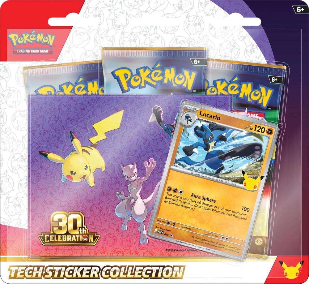 Pokemon 30th Celebration Tech Sticker Collection [Lucario] - ME: 30th Celebration (30C)