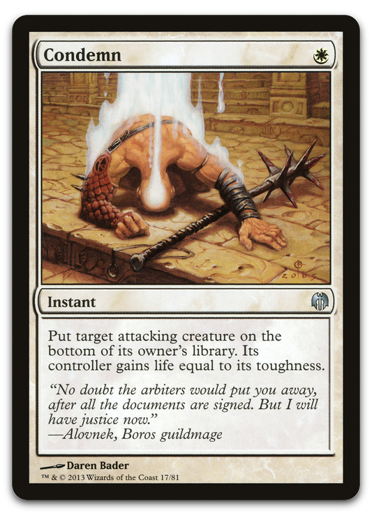 Condemn (Duel Decks: Heroes vs. Monsters)