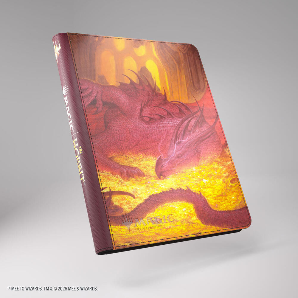 Magic: The Gathering The Hobbit Zip-Up Album 18-Pocket - Smaugs Mox Amber - GameGenic Storage Albums (GGSA)