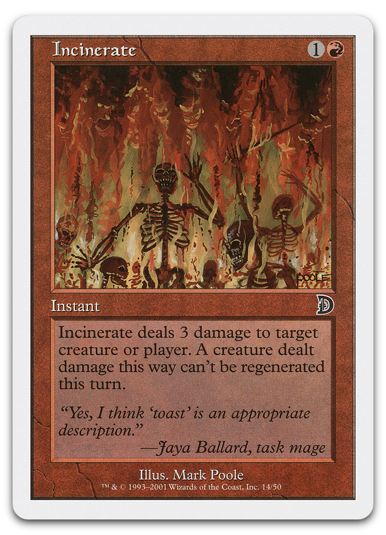 Incinerate (Deckmasters Garfield vs Finkel)