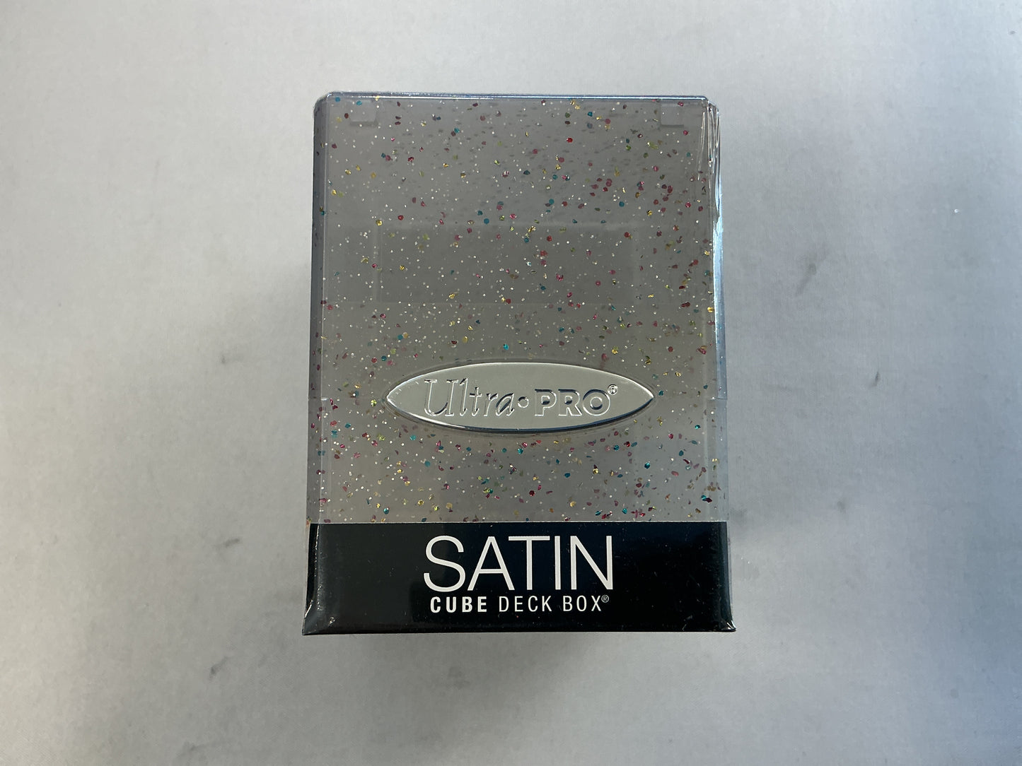 UltraPro Satin Cube Deck Box (Glitter Clear)