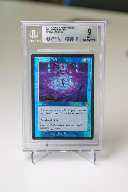Serialized Cyclonic Rift #203/500 | BGS 9 | Mint | Ravnica Remastered