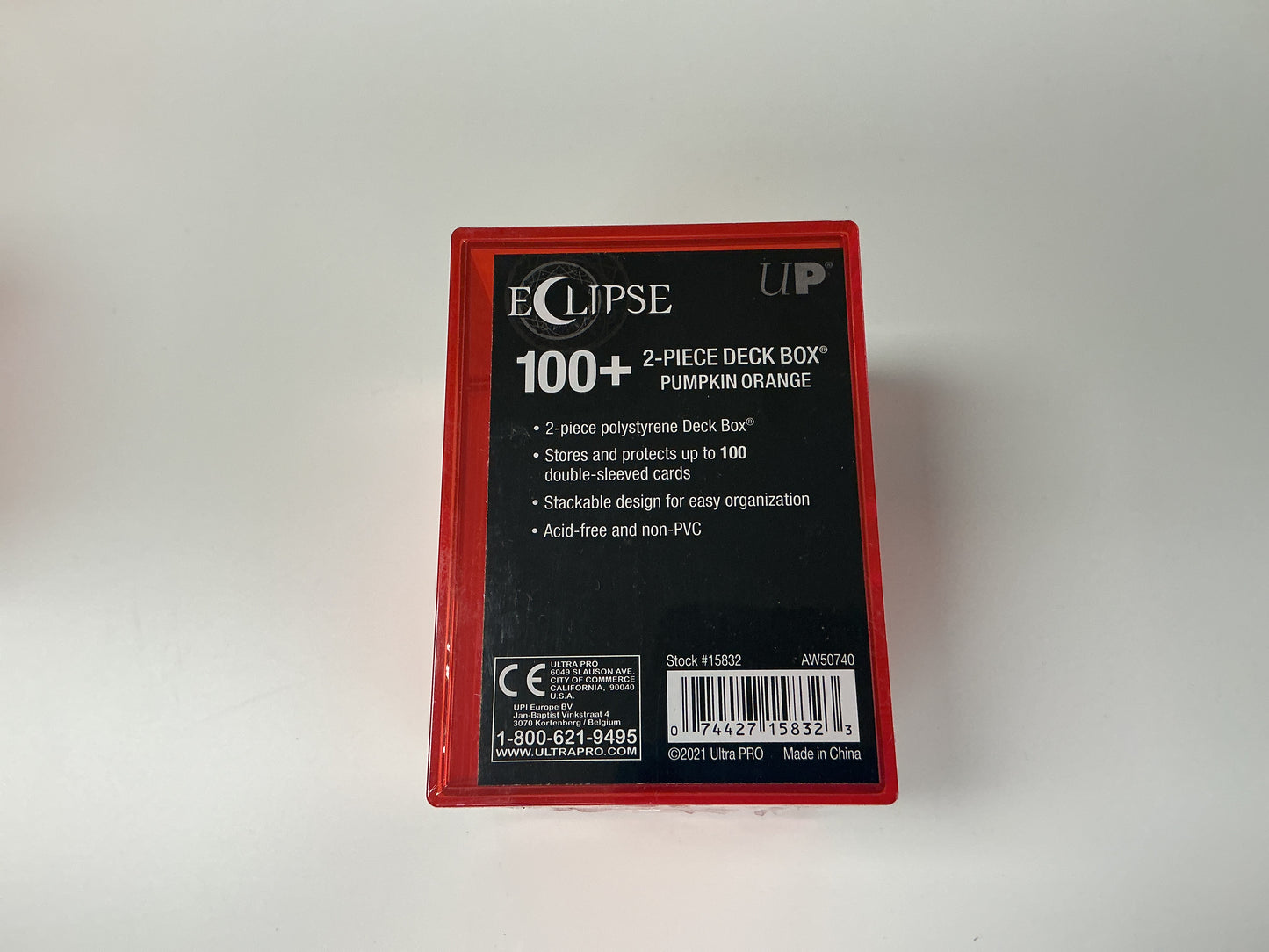 UltraPro Eclipse 2-Piece Deck Box (Pumpkin Orange)