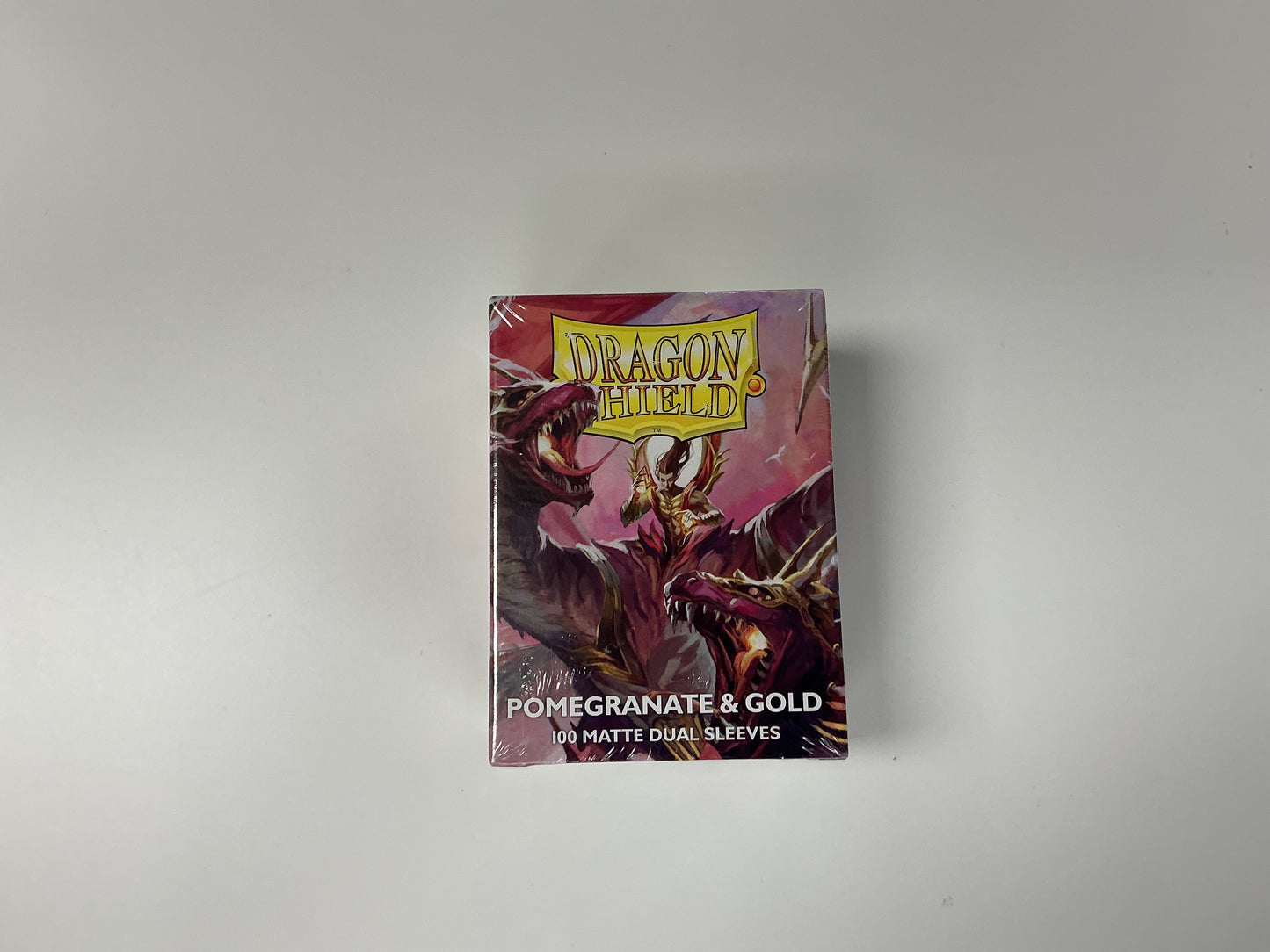 Dragon Shield Sleeves - Pomegranate & Gold