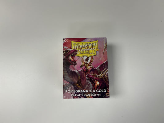 Dragon Shield Sleeves - Pomegranate & Gold
