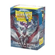 Dragon Shield Dual Matte Cobalt & Silver Sleeves