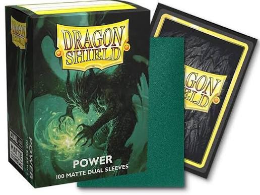 Dragon Shield Sleeves: Standard DUAL- Matte Green/Power (100 ct.)