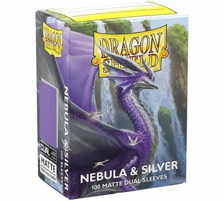 Dragon Shield Dual Matte Standard Sleeves - Nebula & Silver (100 Pack) - Dragon Shield Card Sleeves